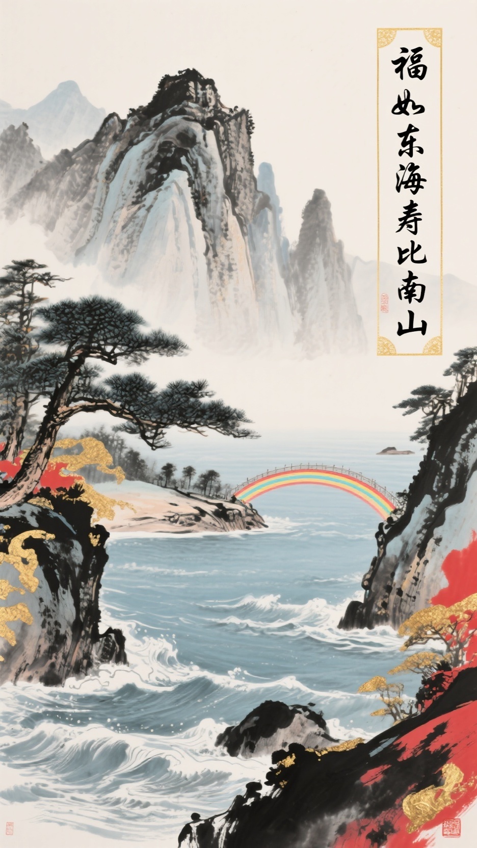 财富发财幸运手机壁纸福如东海寿比南山收藏起来吧