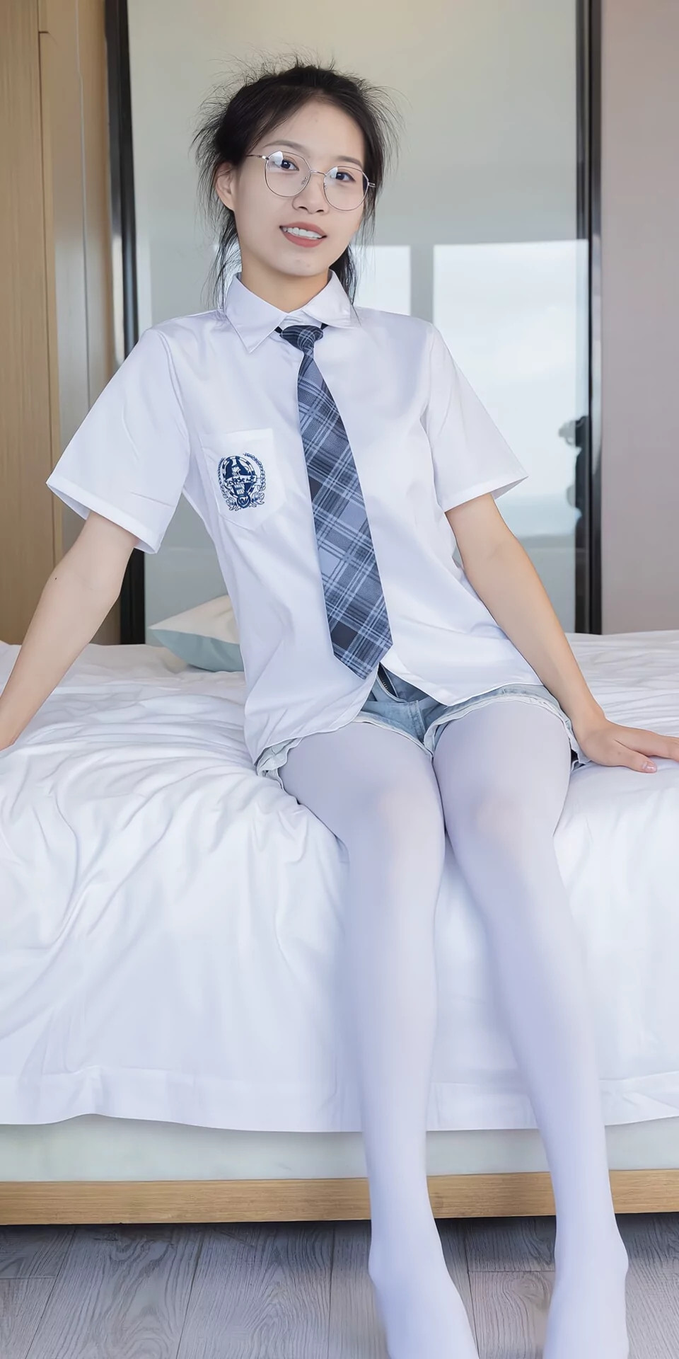 纯白色的丝袜就和小美女一样纯洁