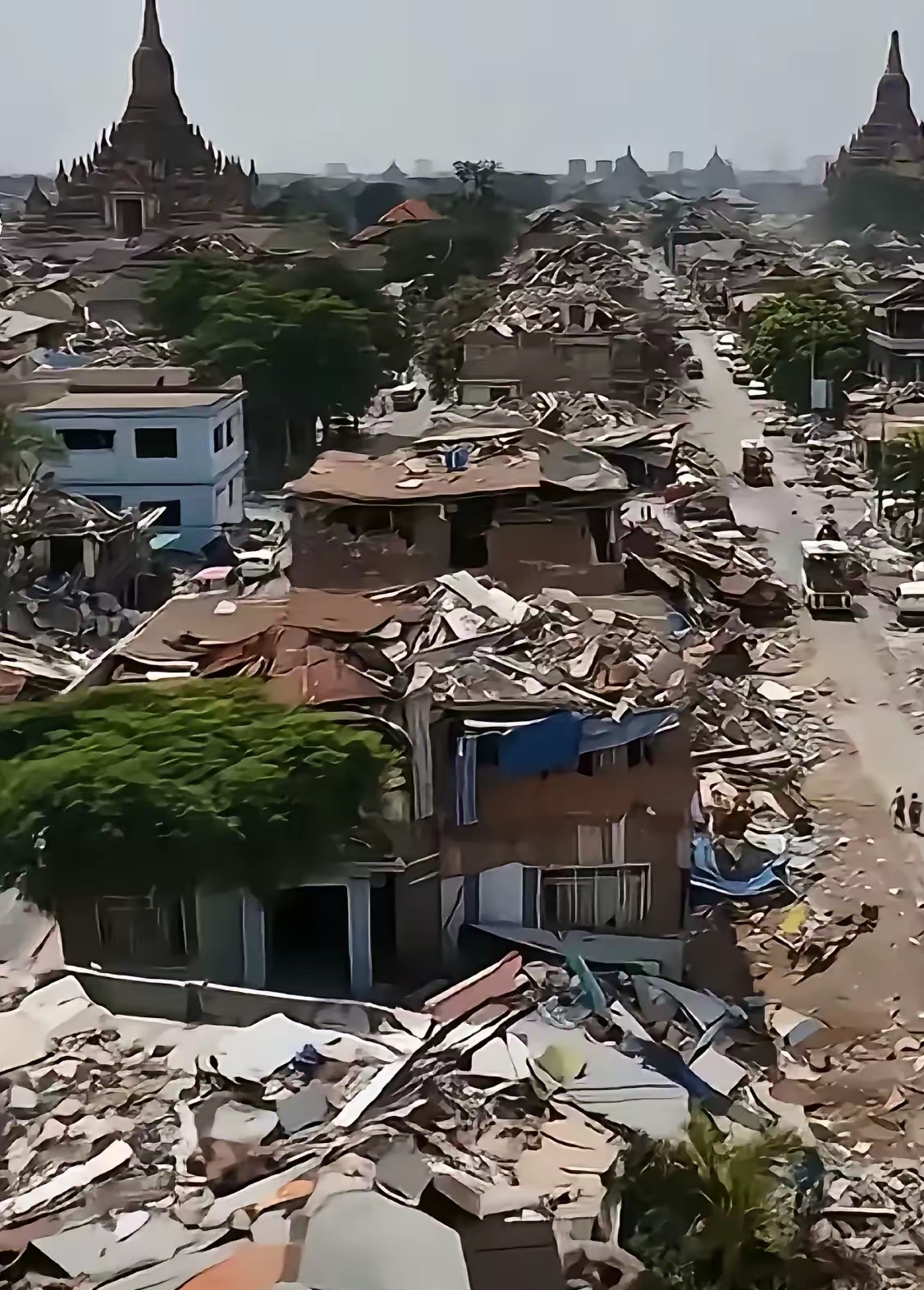 缅甸这次地震这次地震位于曼德勒附近震级达到7