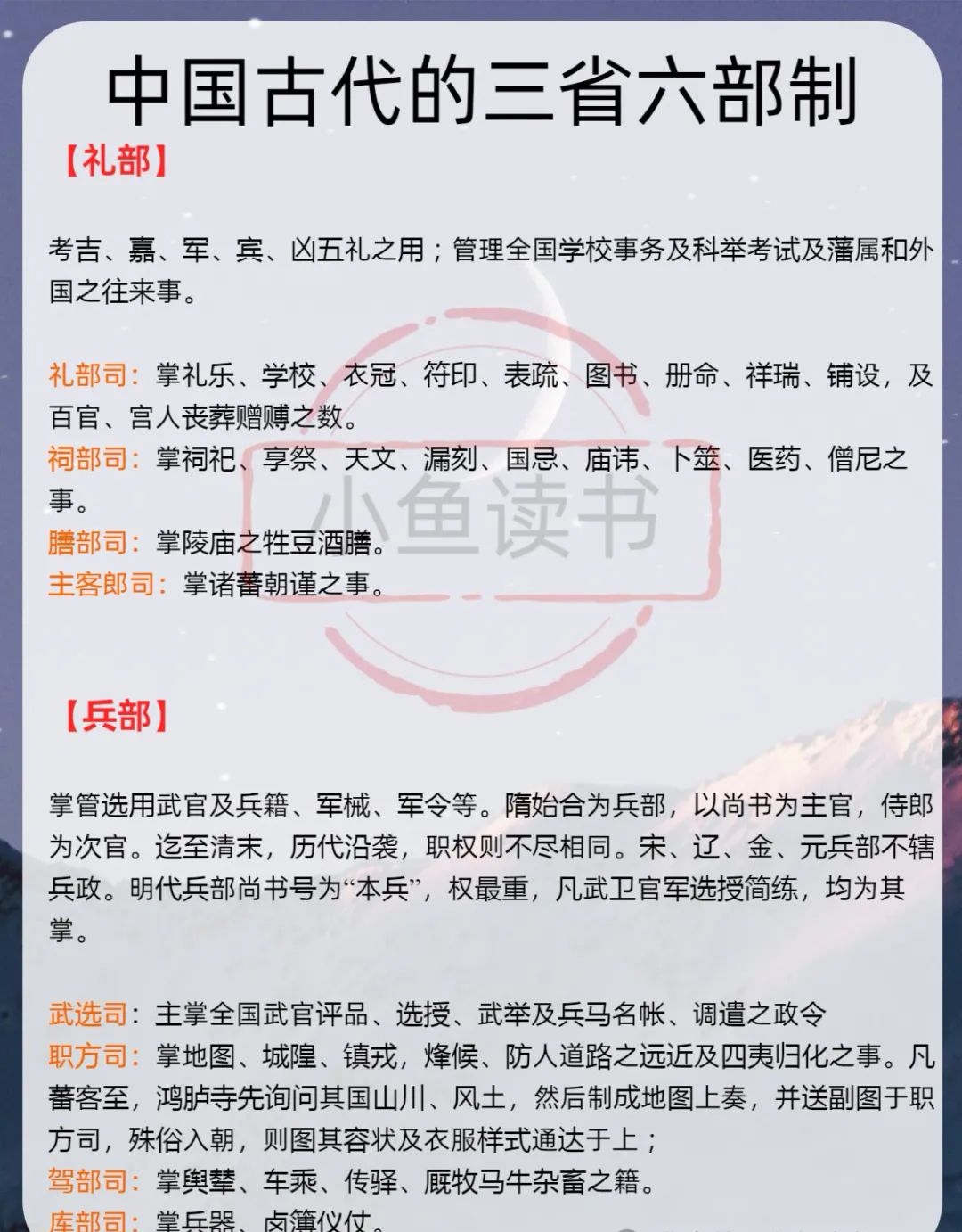 古代掌管文书的部门