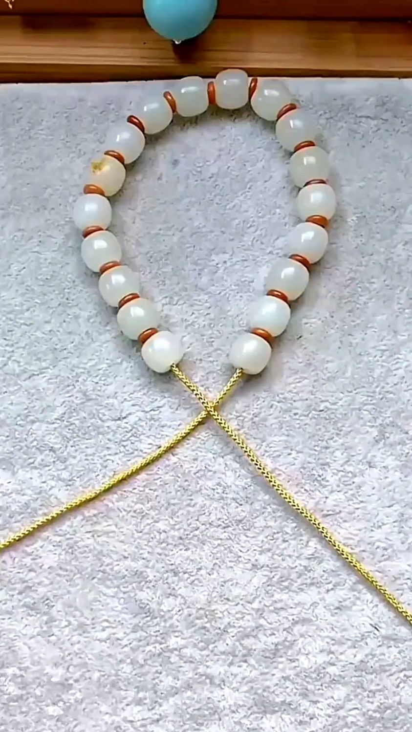 单线手链编织收尾