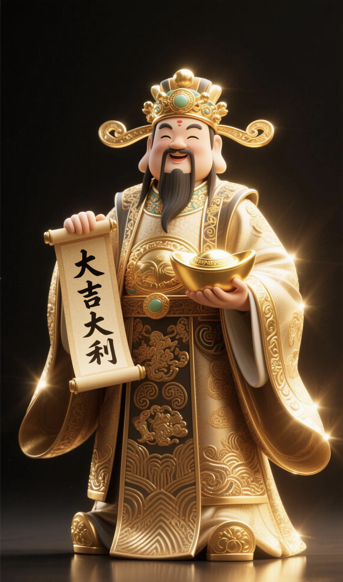 财神图片手机壁纸，八方来财图片100张