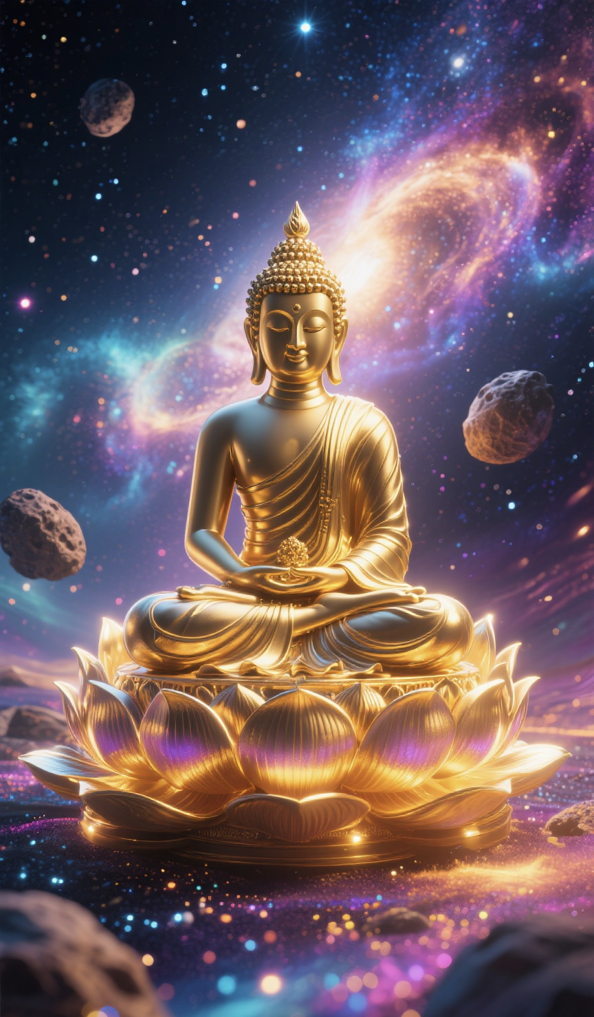 这组3d佛像壁纸,美到想焊在锁屏