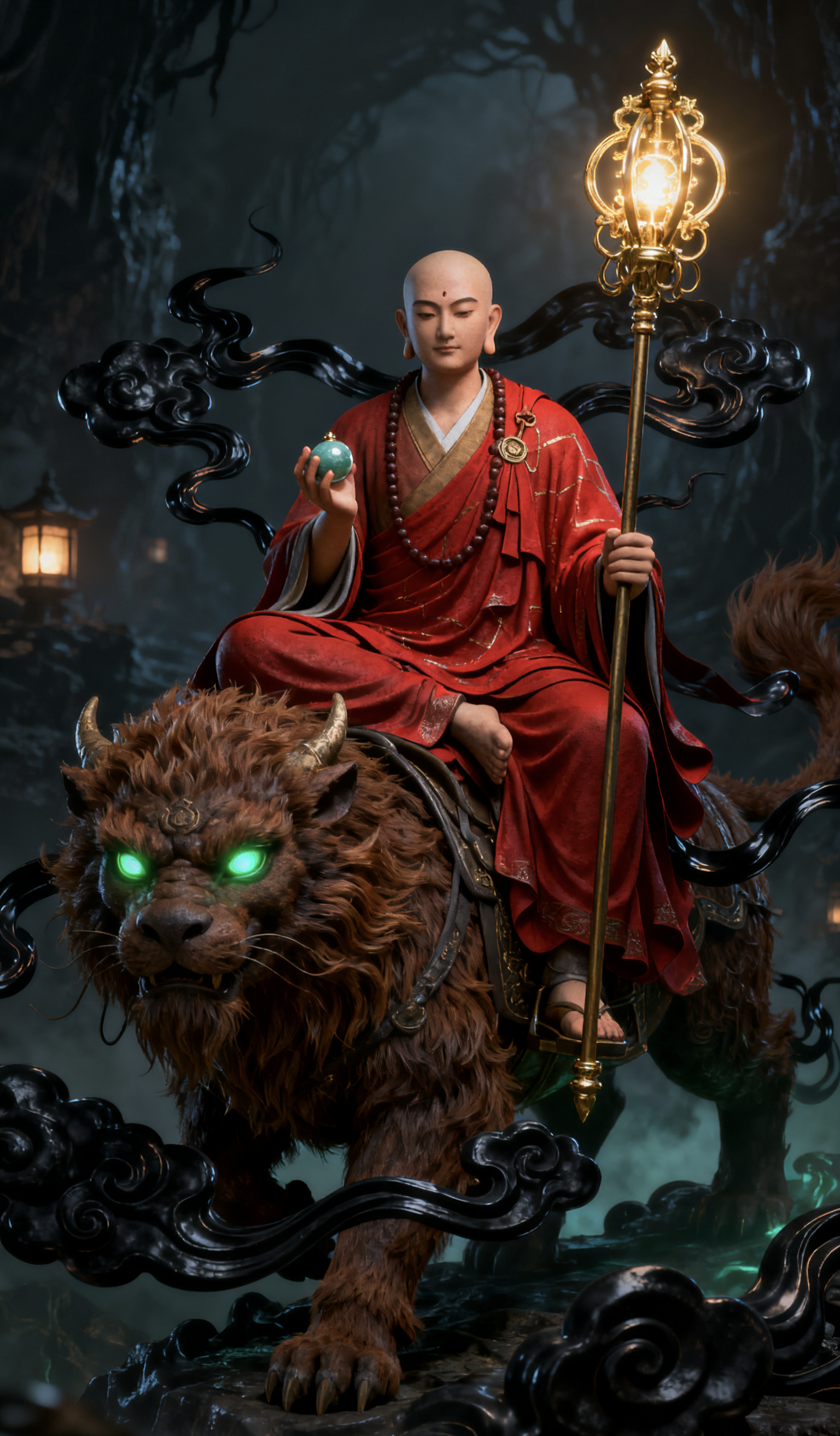 3d 炫酷佛教壁纸,开启视觉与心灵的双重震撼