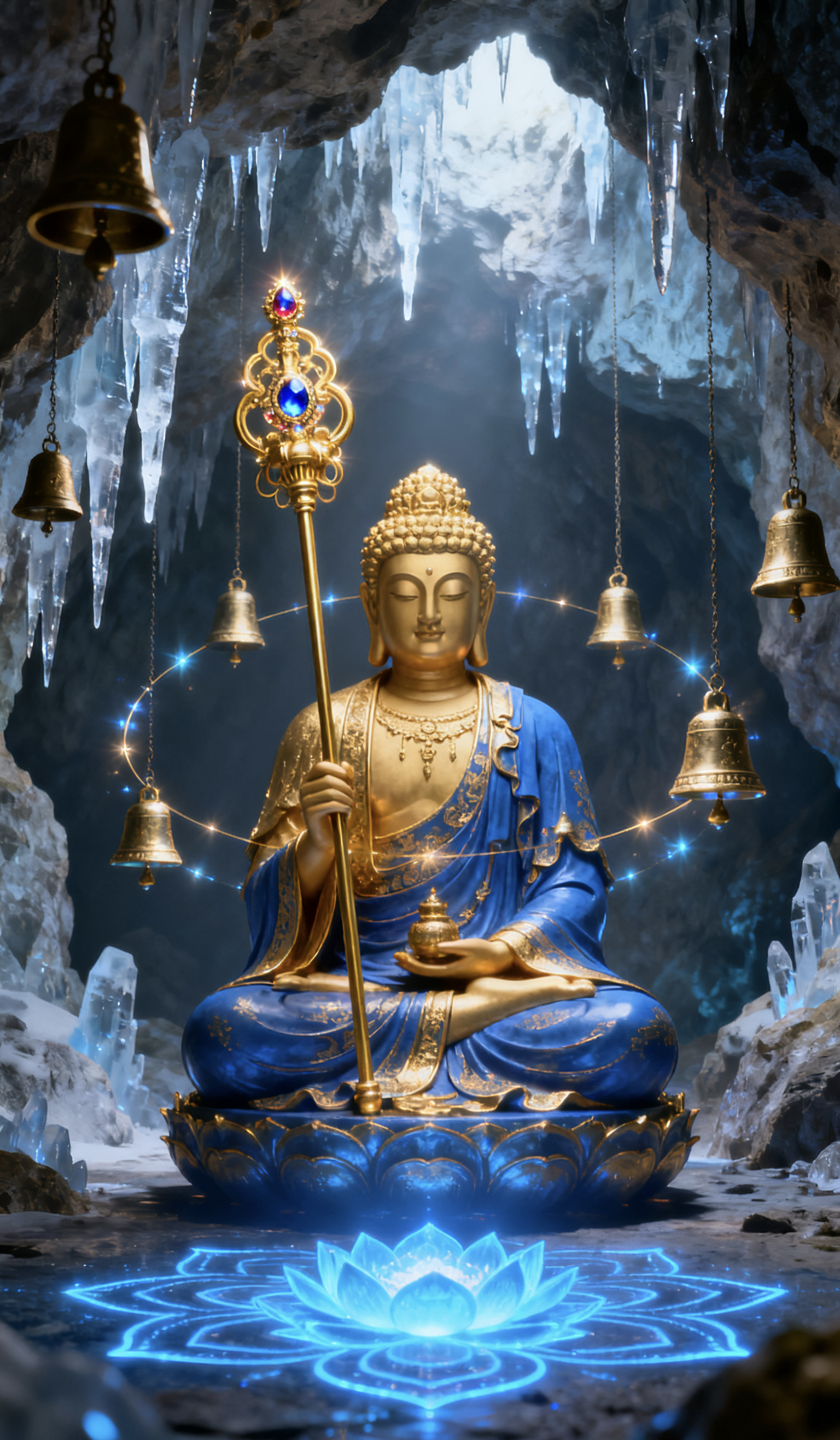 手机壁纸新天花板!3d鎏金佛陀,炫酷又神圣谁不爱