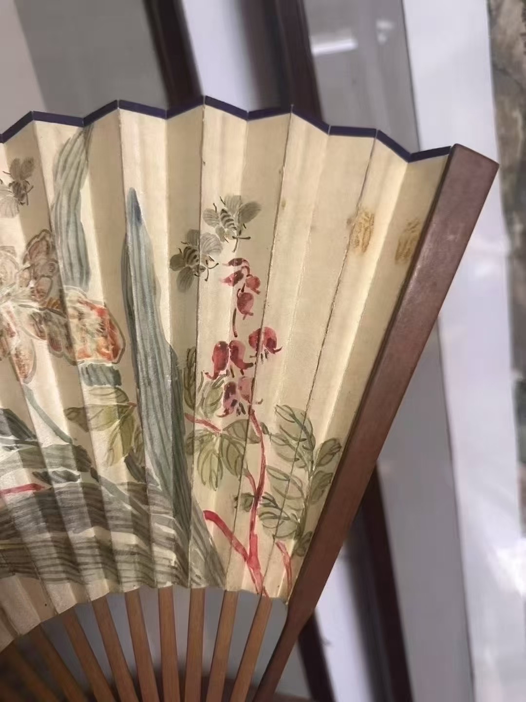 民国女画家范瑞芝画范希仲字 成扇50*18cm
