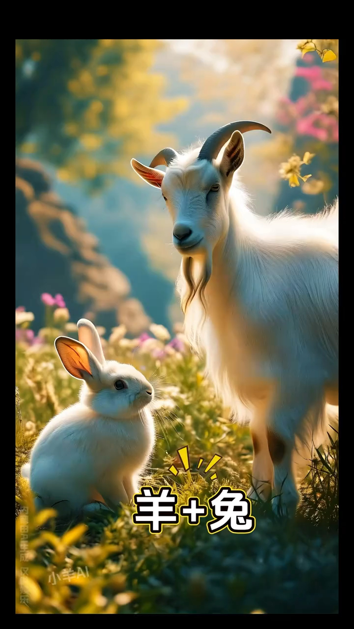 羊和兔怎么样?都很可爱的动物啊,现实中很少这样的夫妻组合吗?