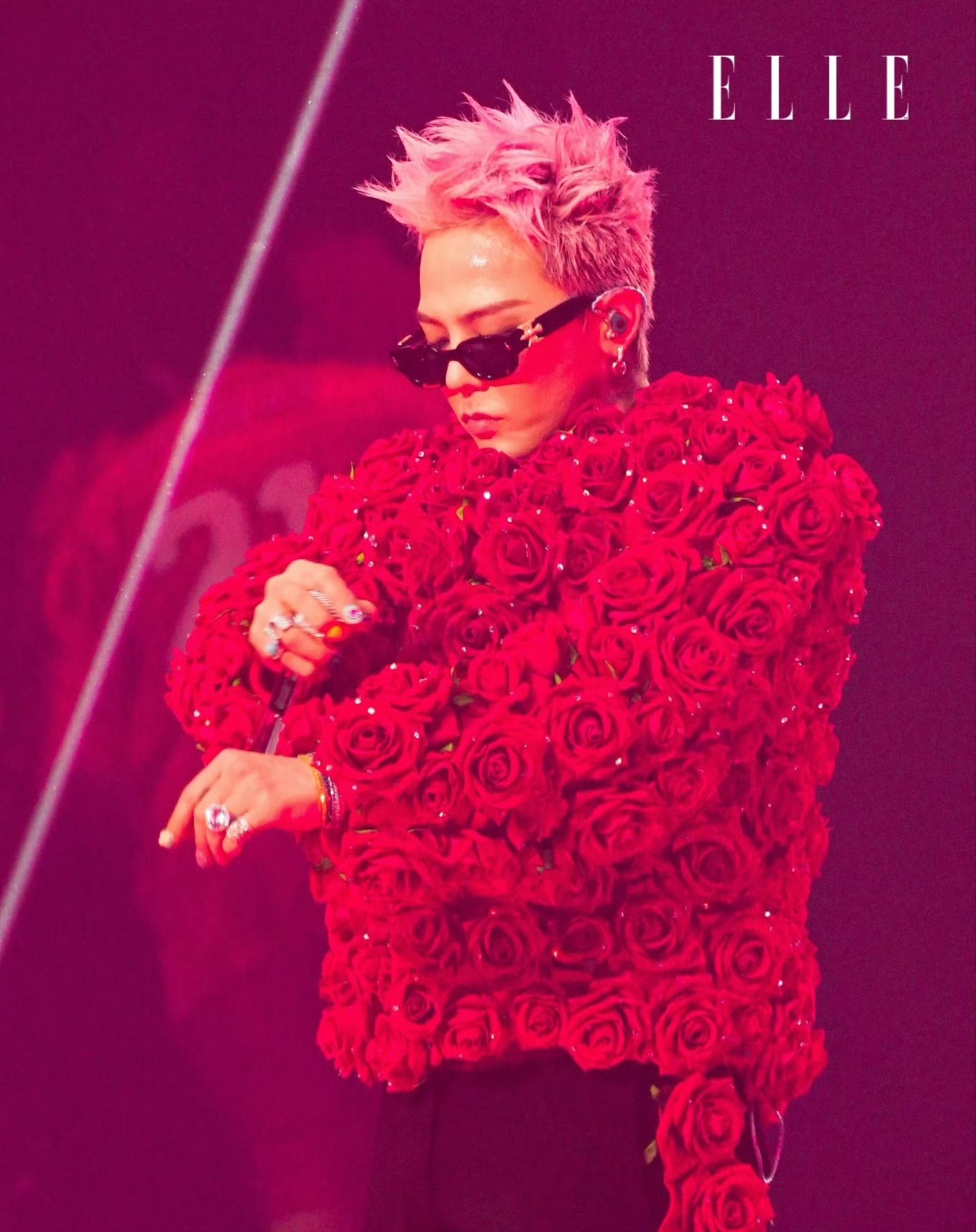 立体火红玫瑰够张扬,还要戴上红色钻石皇冠  过分