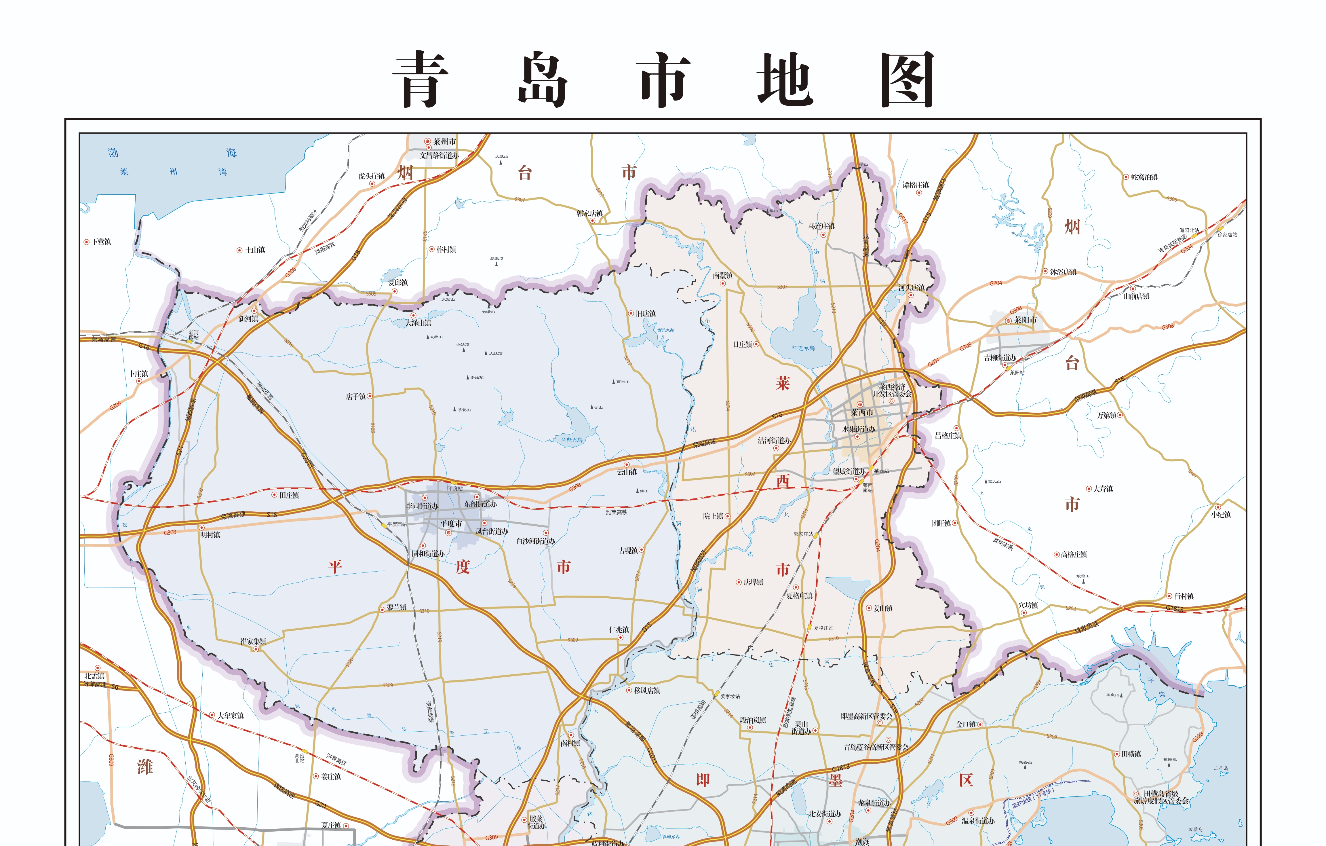 2023年青岛市地图
