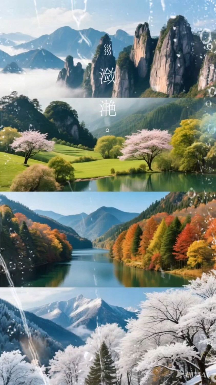 春夏秋冬四季风景如画