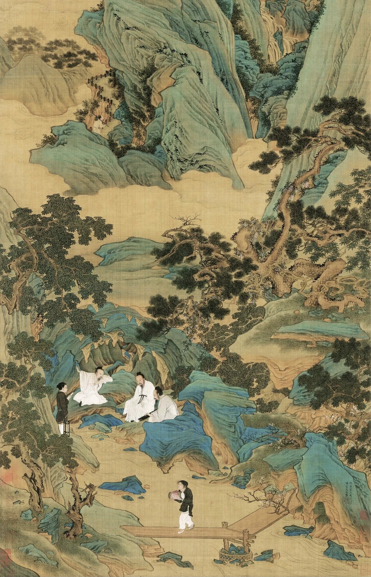 《桃源仙境图》《桃源仙境图》是明代画家仇英的代表作之一也是青绿