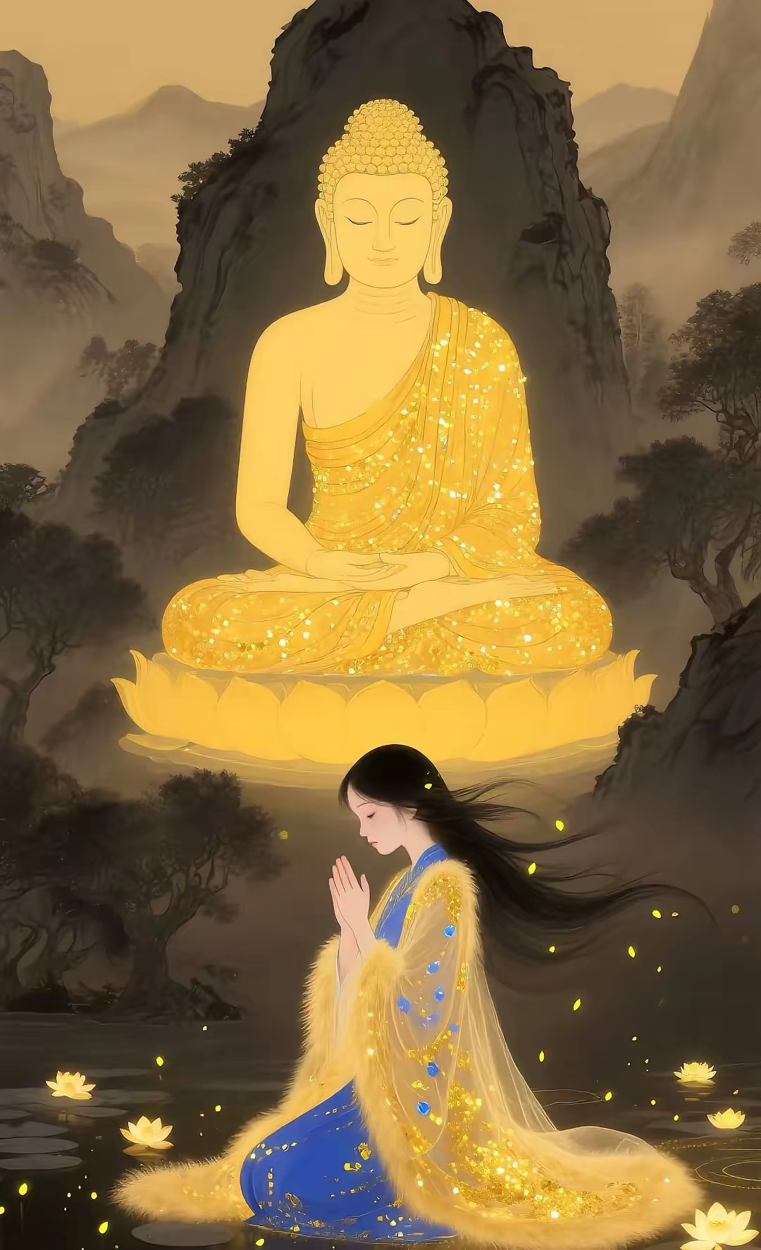 碎语 不插嘴不符和 而能主动远离沉默走开 那是你的粕舷 拜佛+画像