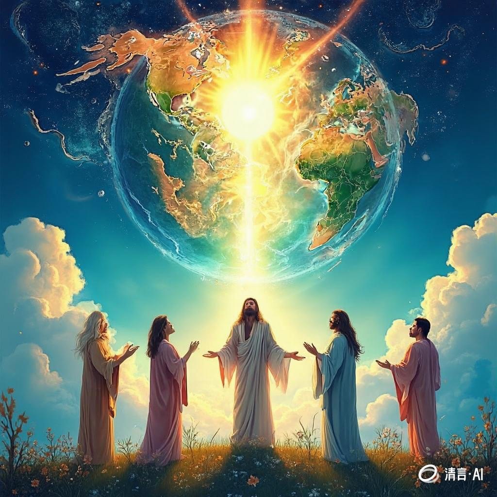 崇拜图片灵魂被接到天国,与基督同在上帝耶和华天国图片耶稣四大图片