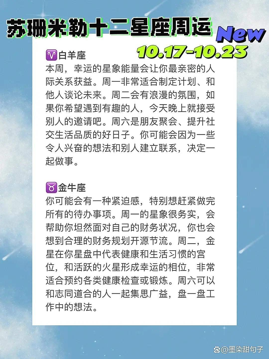 2022年12月24日苏珊米勒星座运势解析