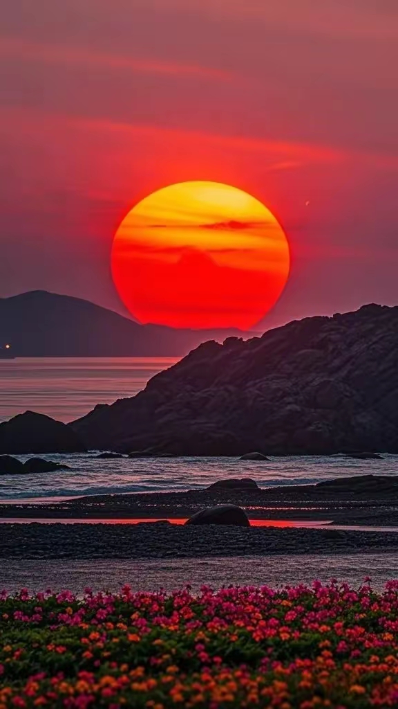 轮红日一轮红日升起的图片红日初升红日初升高清图片最美的红太阳图片