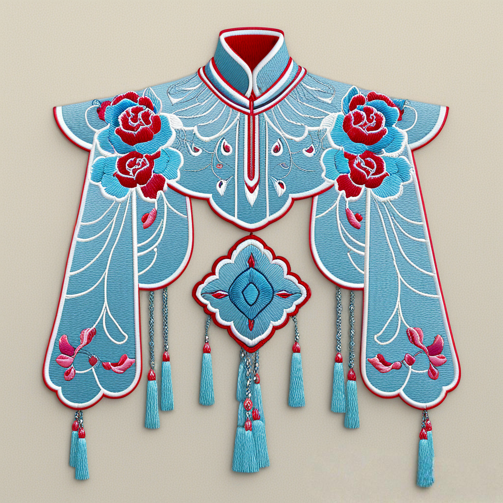 锦绣缀肩头,云影落人间