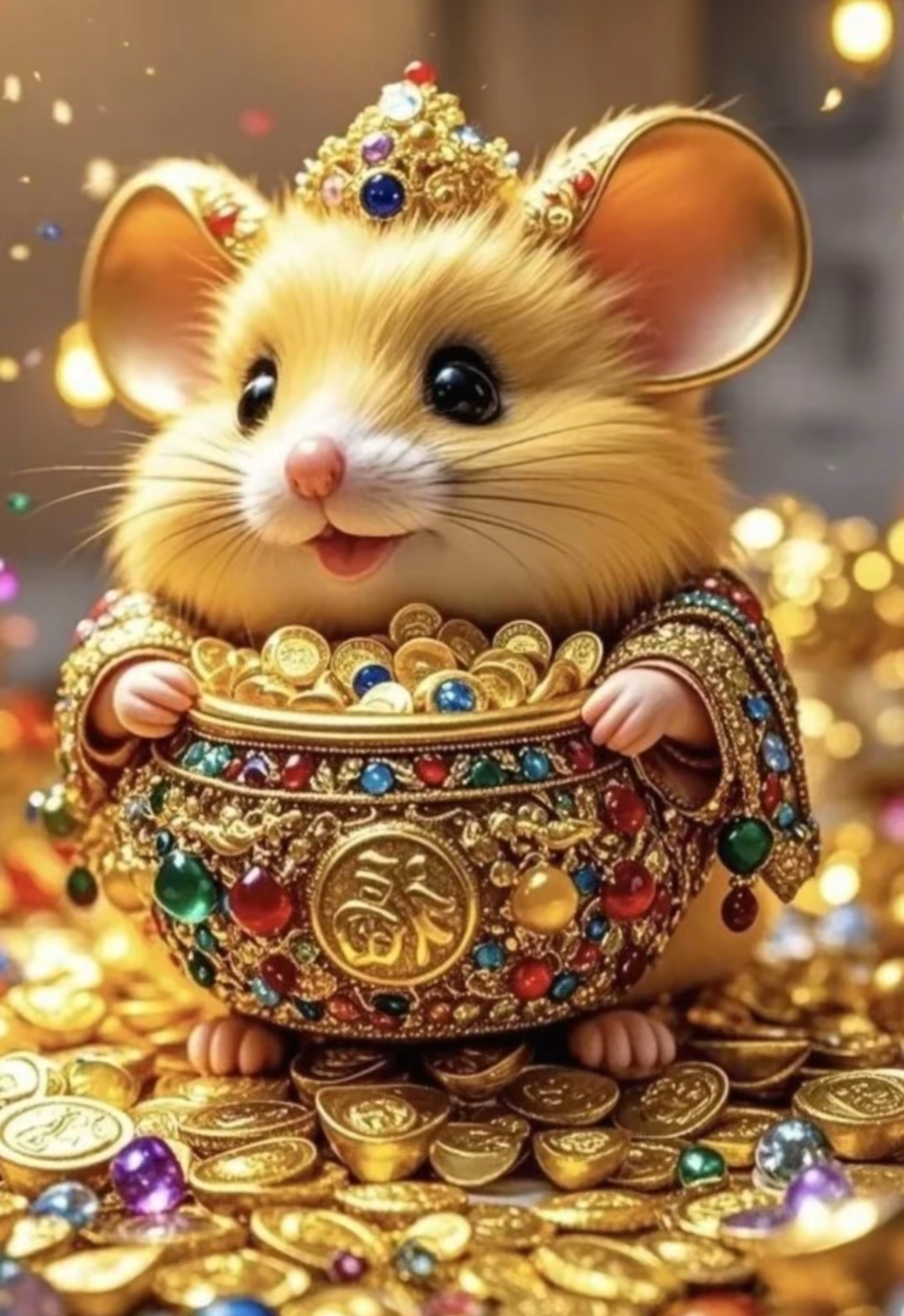 属鼠的图片黄金老鼠壁纸福气老鼠图片八方财神图片鼠鸡猴