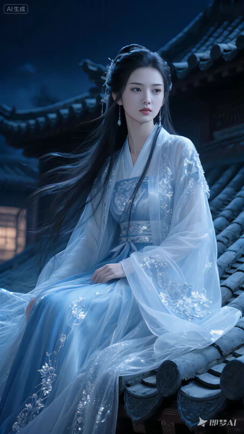 古装美女,仿似从工笔画中走出的美人