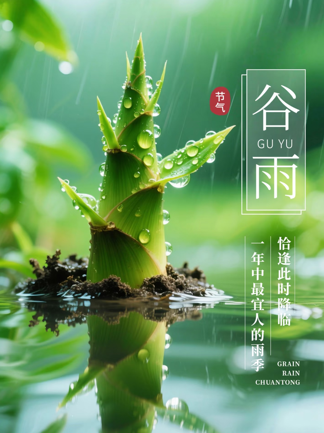 今日谷雨节气祝福图片 #二十四节气