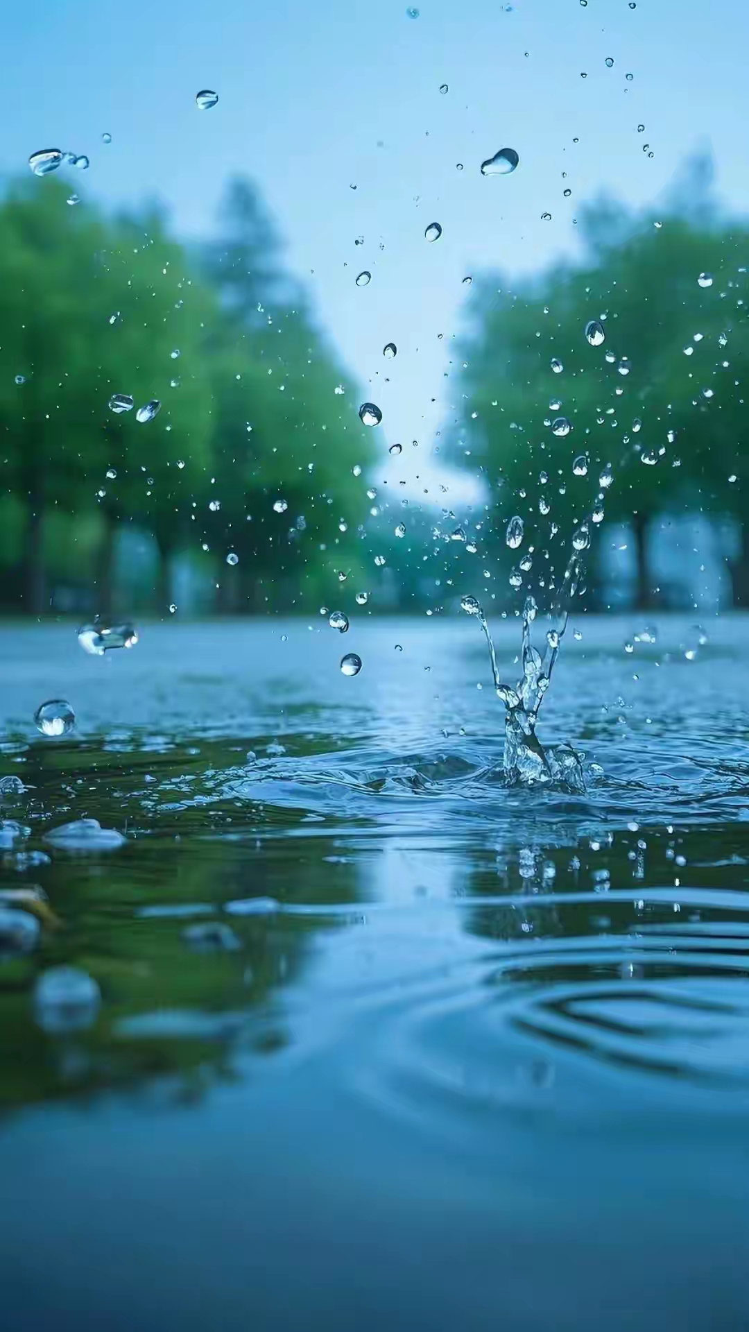 手机壁纸┋雨滴在跳舞