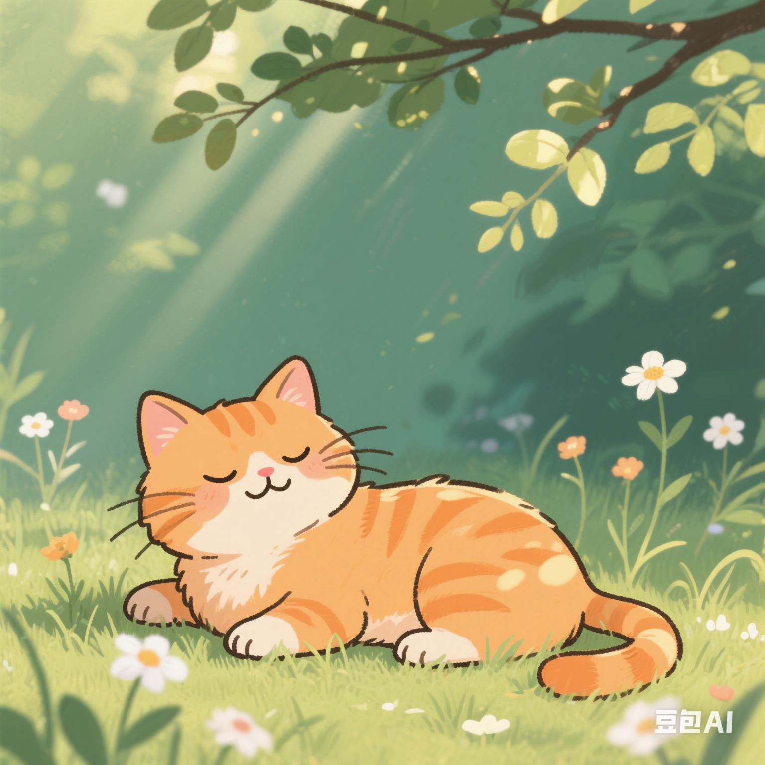 橘猫睁着圆溜溜的大眼睛,好奇又欢喜