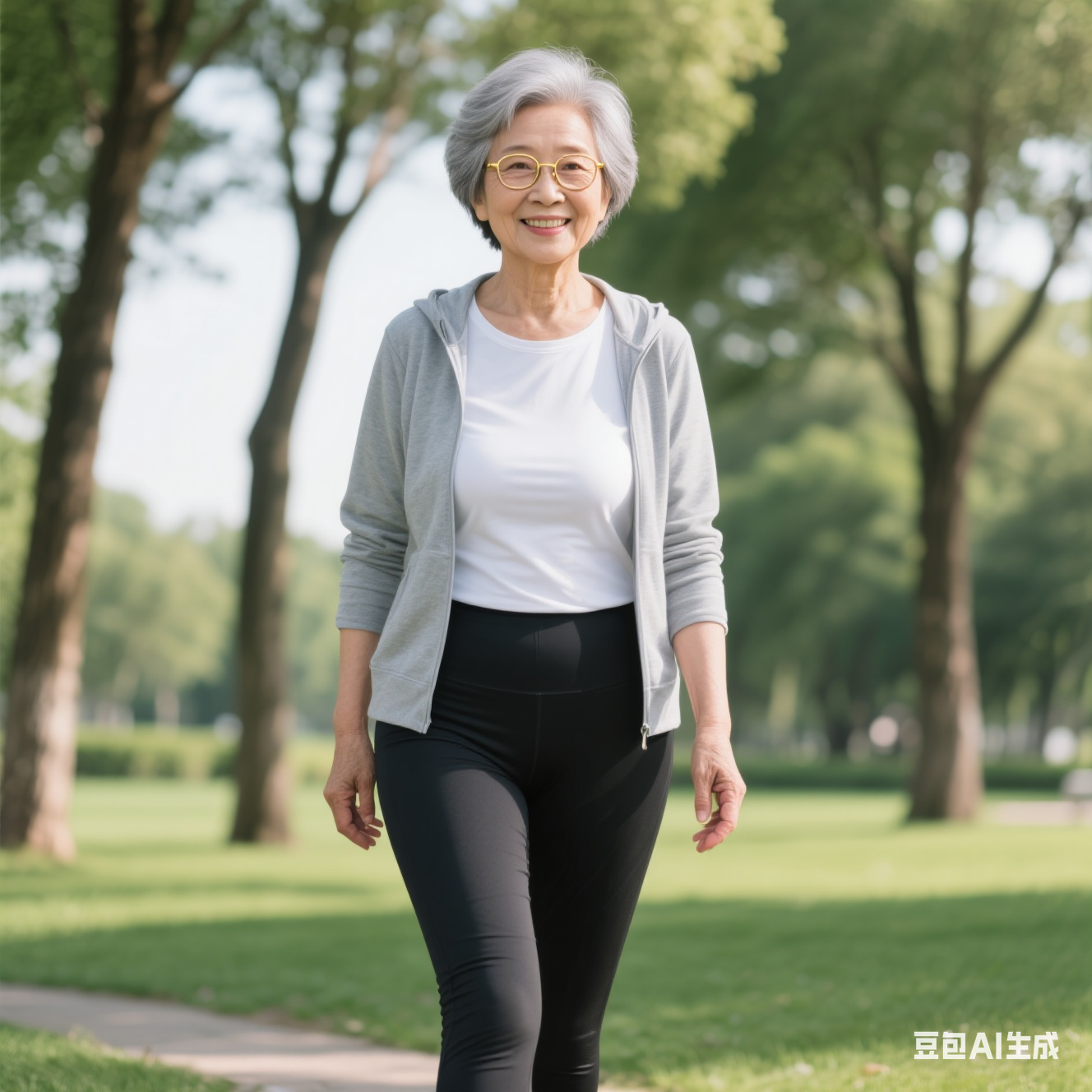 年轻人穿紧身裤那叫性感,老年人穿就显得忒俗气