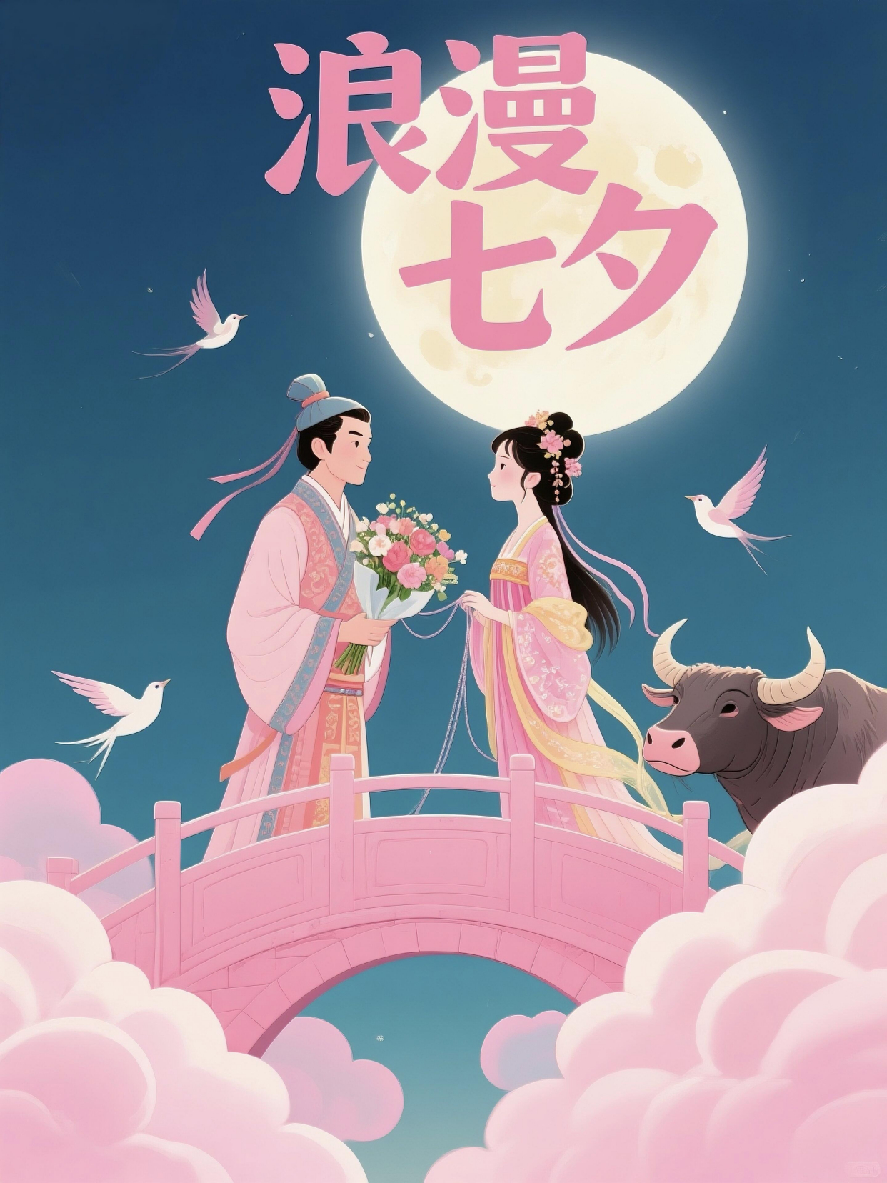 2025七夕情人节祝福图片壁纸,七夕快乐!