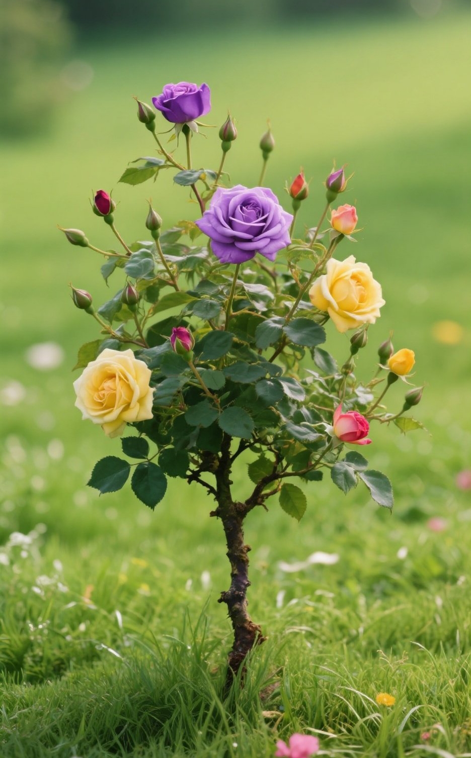 我一直想,如果玫瑰可以插扦,可不可以种出这样一棵玫瑰树来