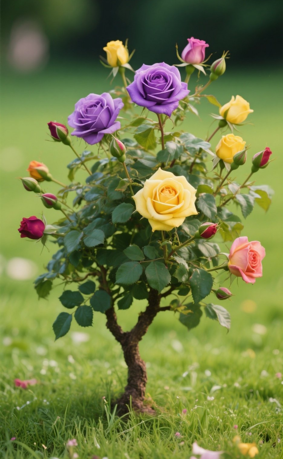 我一直想,如果玫瑰可以插扦,可不可以种出这样一棵玫瑰树来