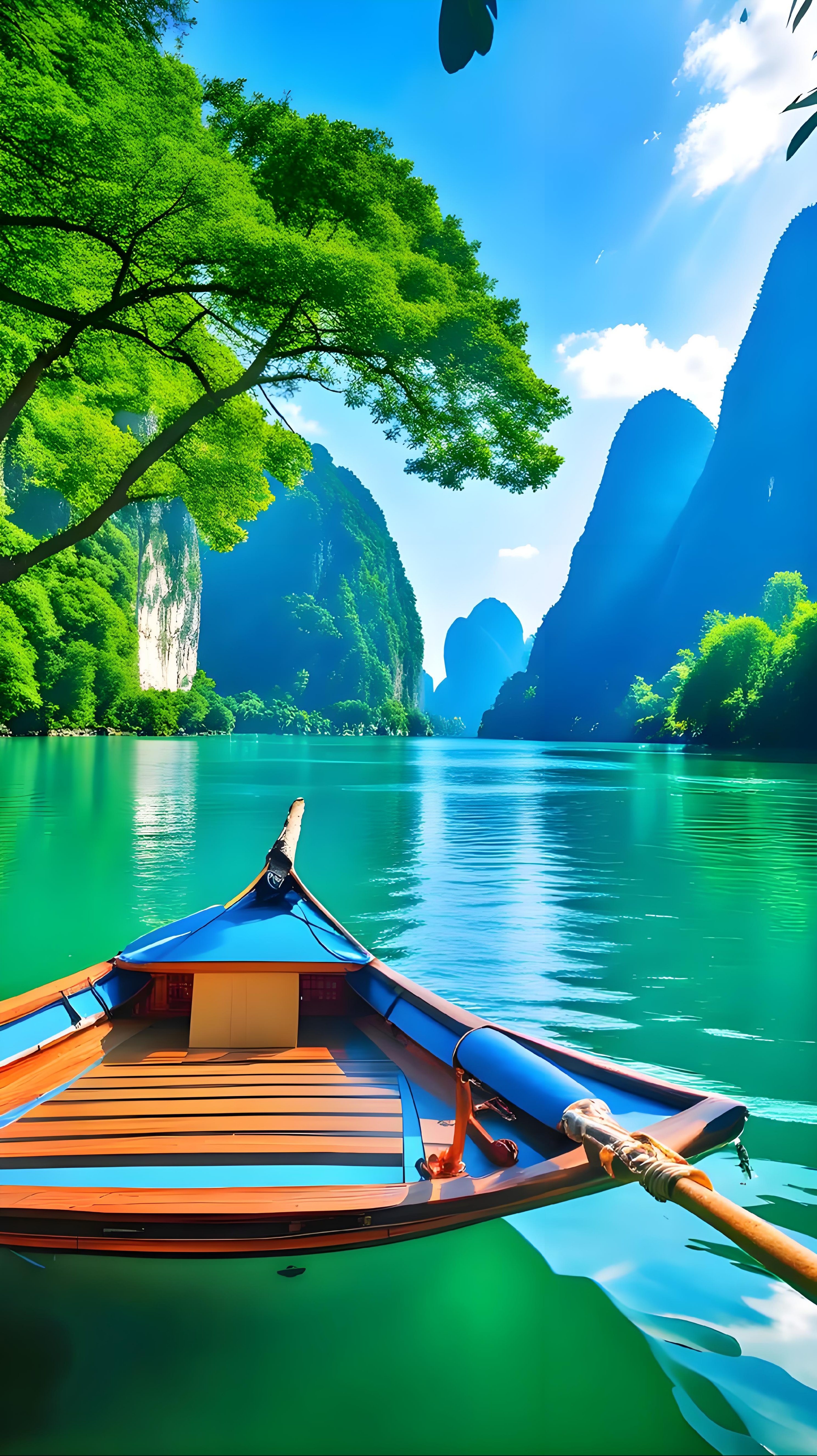 山把倒影叠进水的年轮,水用涟漪临摹山的骨相