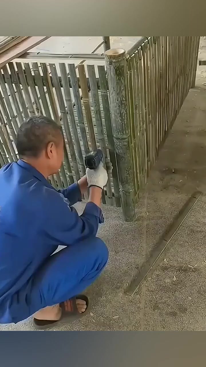 竹子鸡舍制作过程