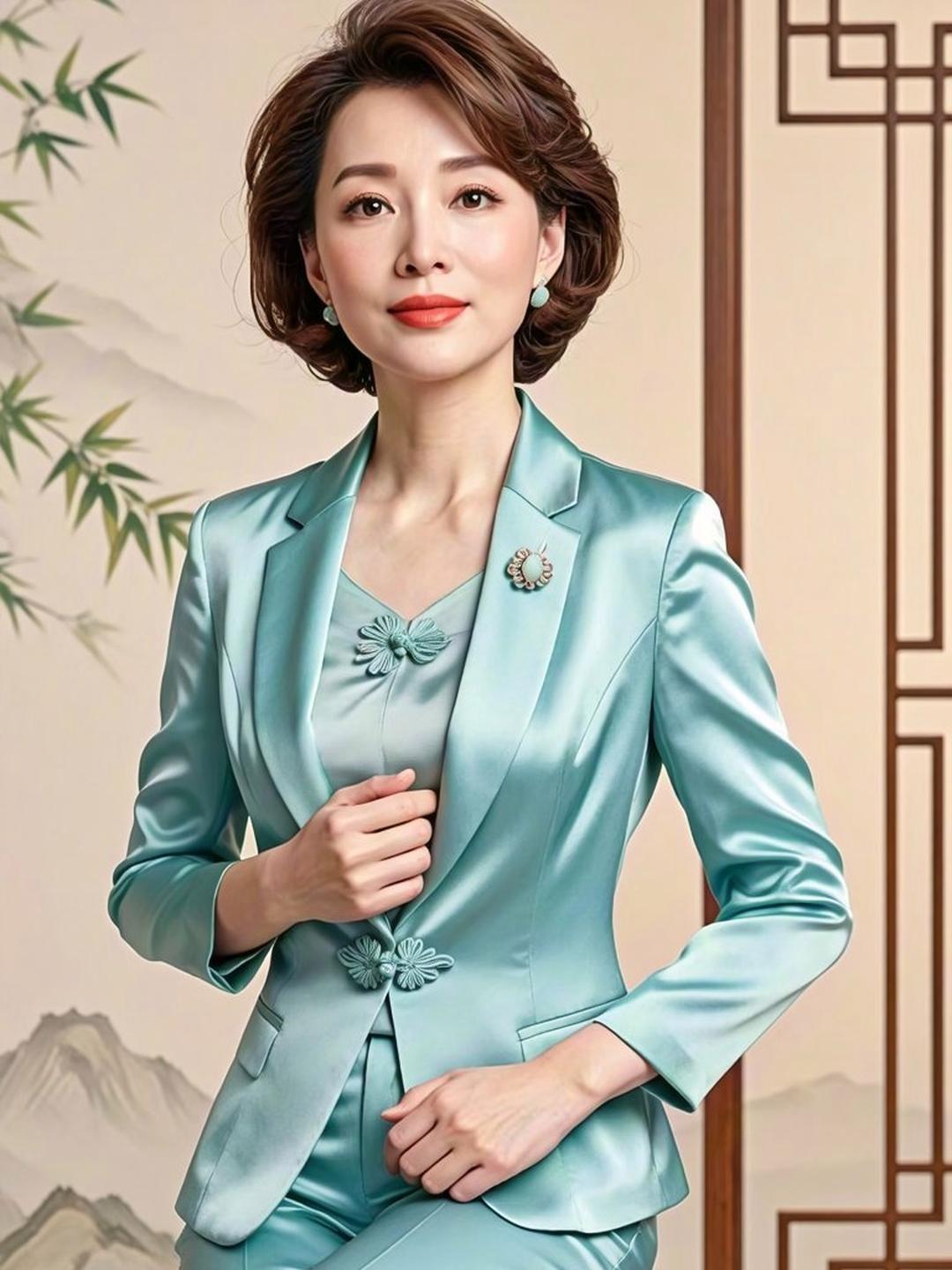 家人们瞧瞧,董卿就那样优雅地坐在椅子上,身姿端庄