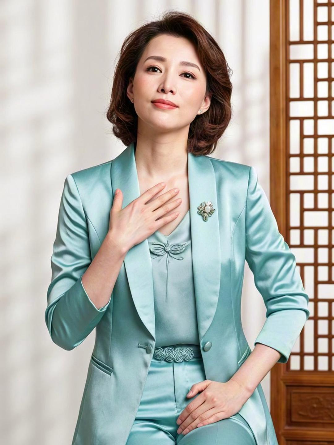 家人们瞧瞧,董卿就那样优雅地坐在椅子上,身姿端庄