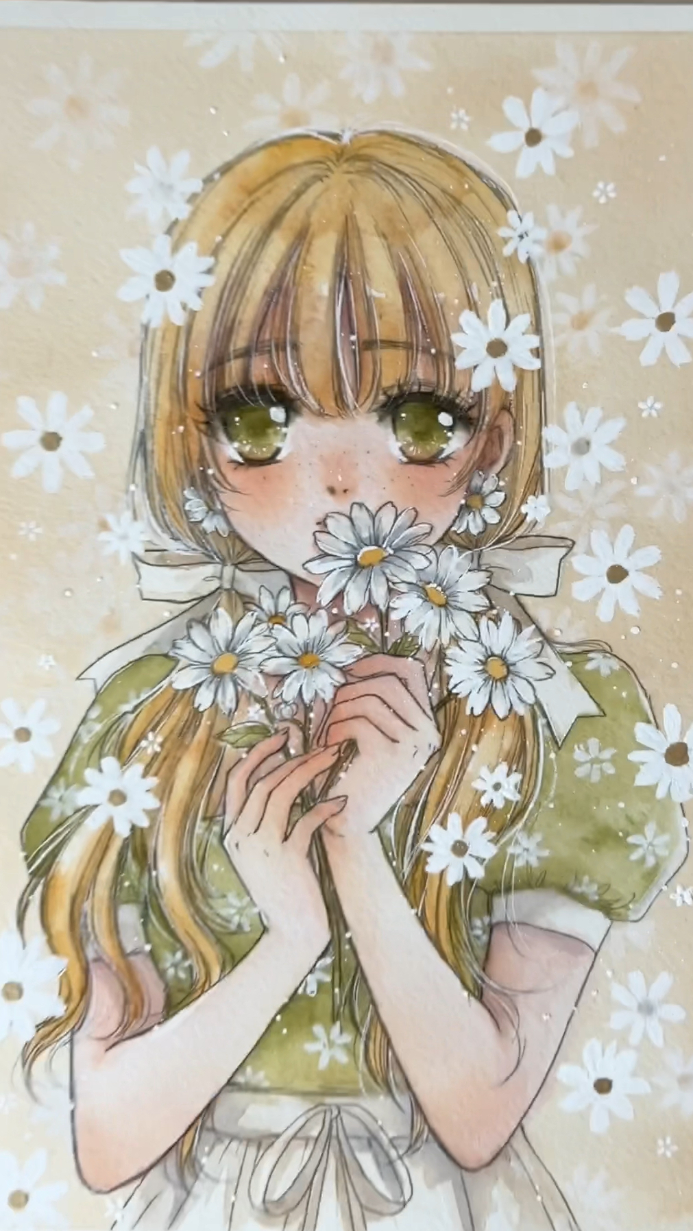 画一个雏菊女孩儿