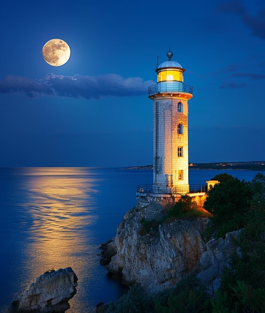 《月光下的灯塔:心灵的守望》