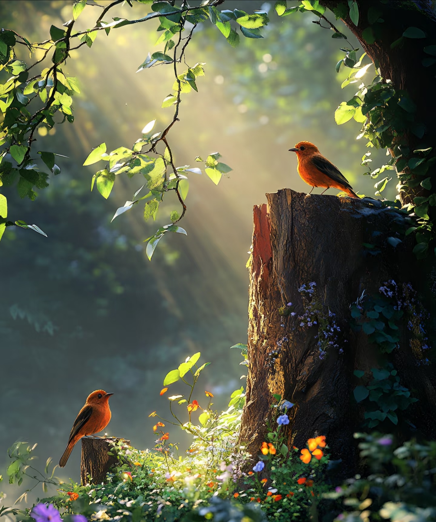 《林间小栖:聆听鸟儿的春日私语》   在这里,我们