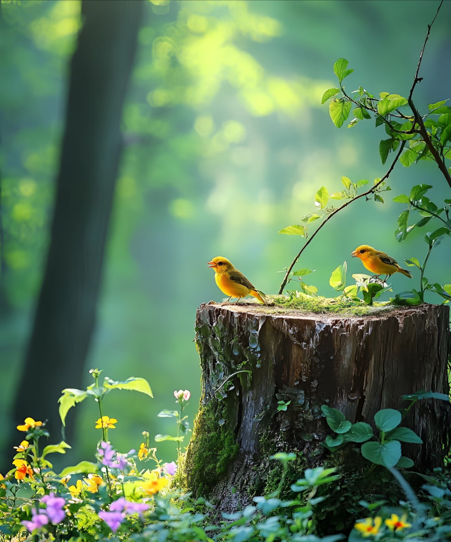 《林间小栖:聆听鸟儿的春日私语》   在这里,我们