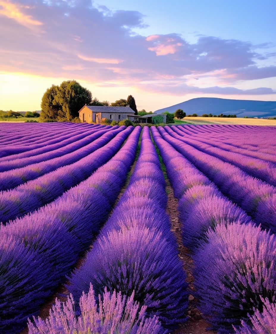 这薰衣草田的诱惑啊,我直接被狠狠拿捏住了 看这一大片紫色的薰衣草