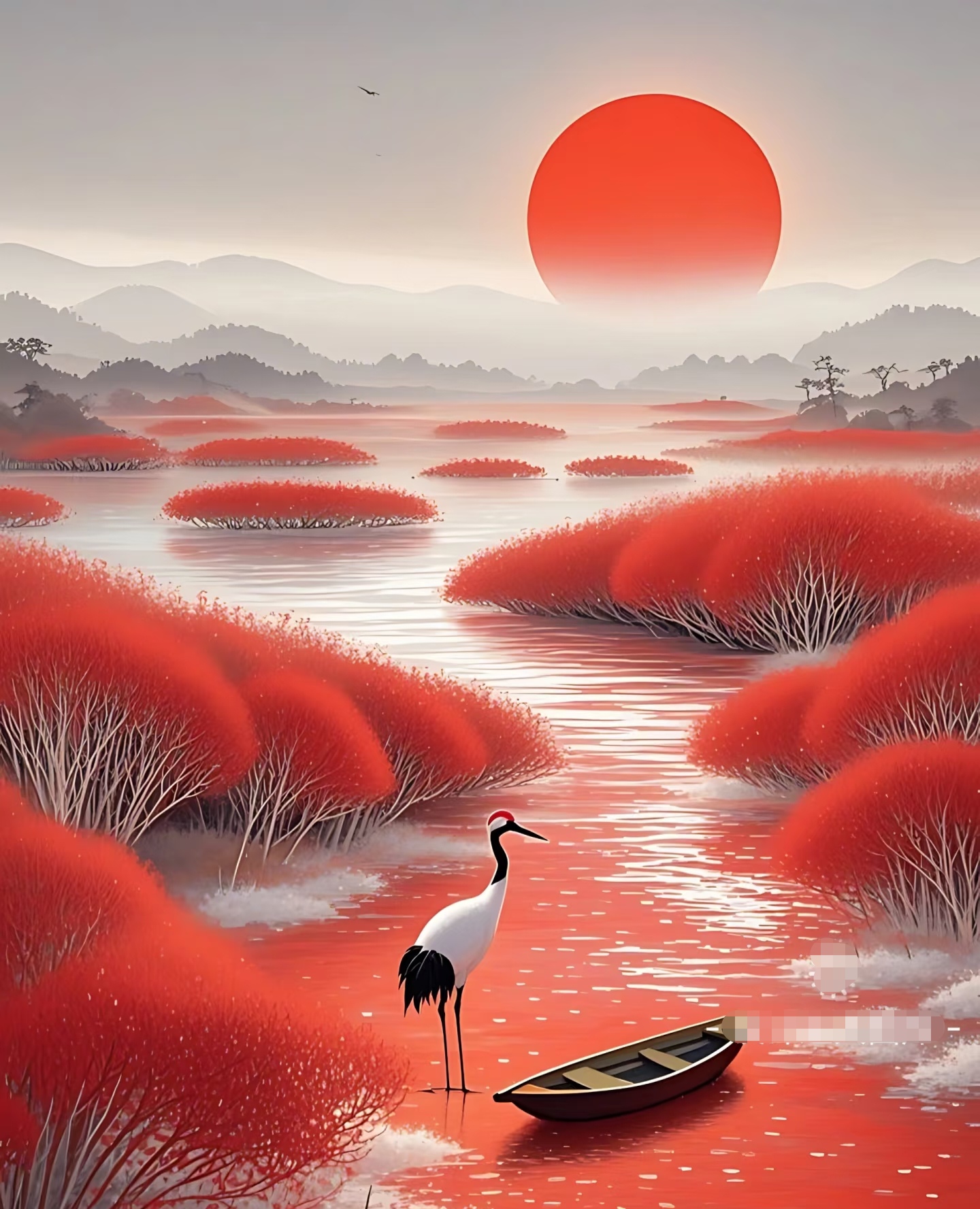 这组「红鹤仙图」把我cpu 干烧了