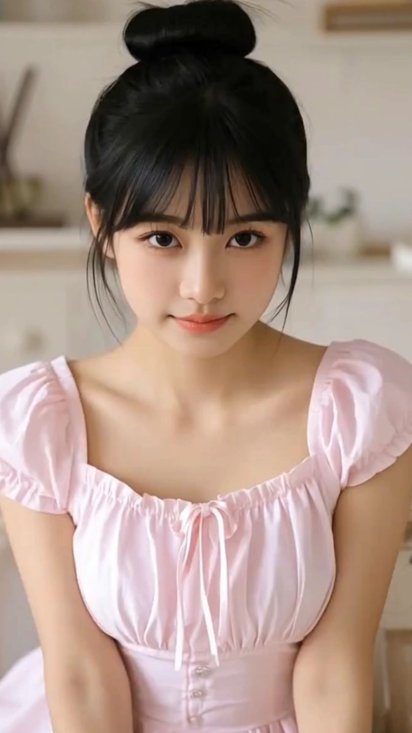 有点害羞的小美女