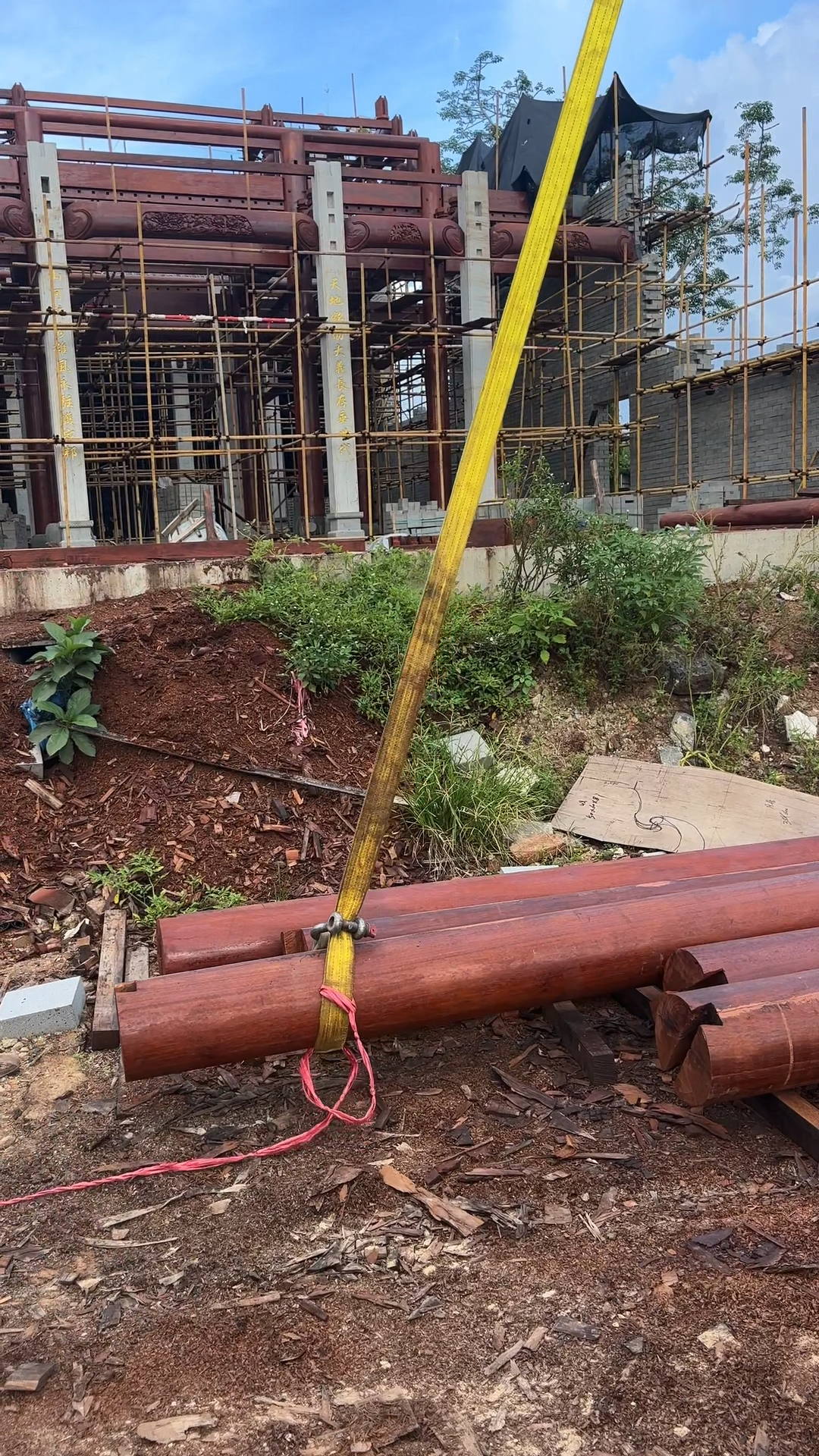 祠堂传统屋面上檩条