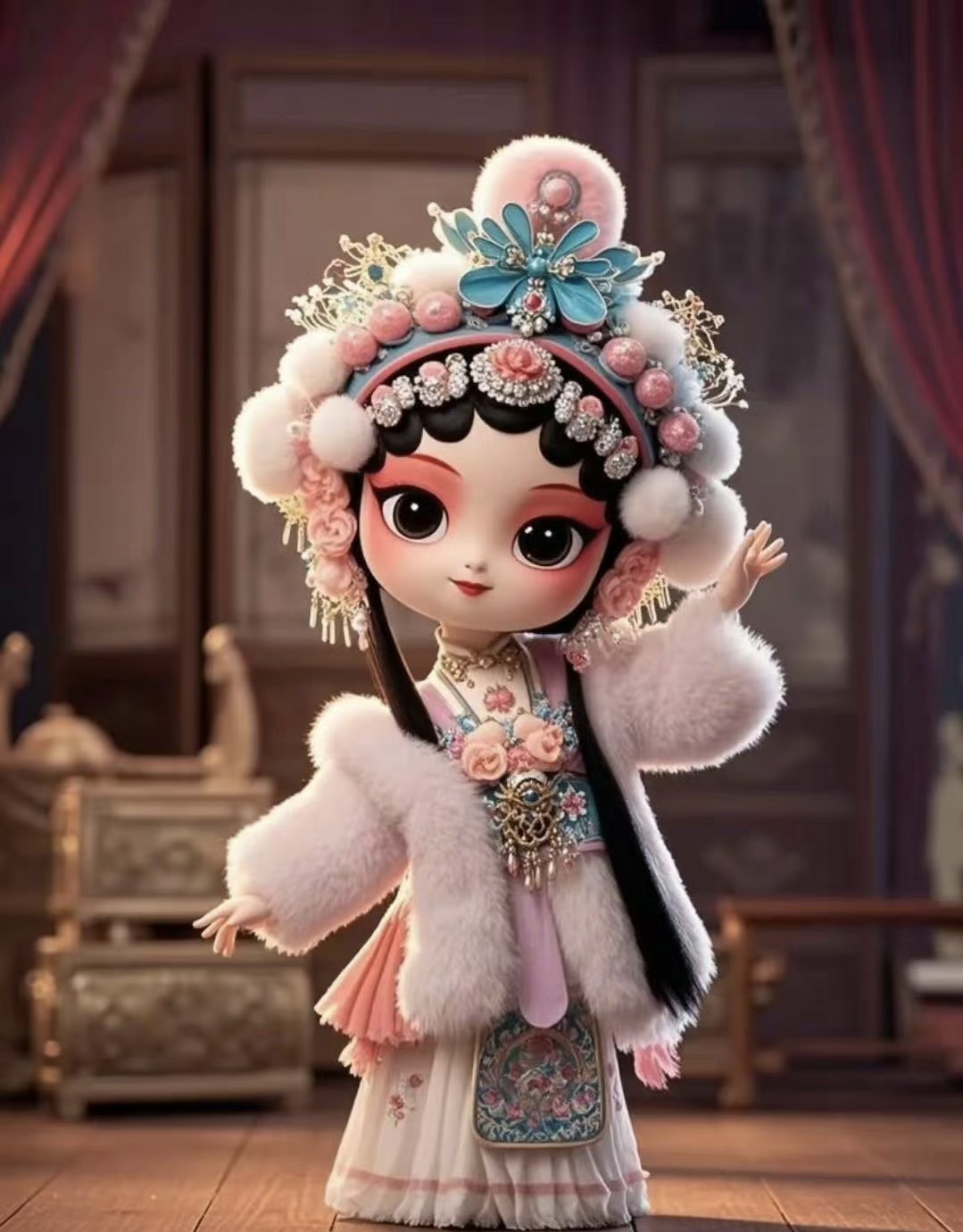 q版国潮戏曲京剧图