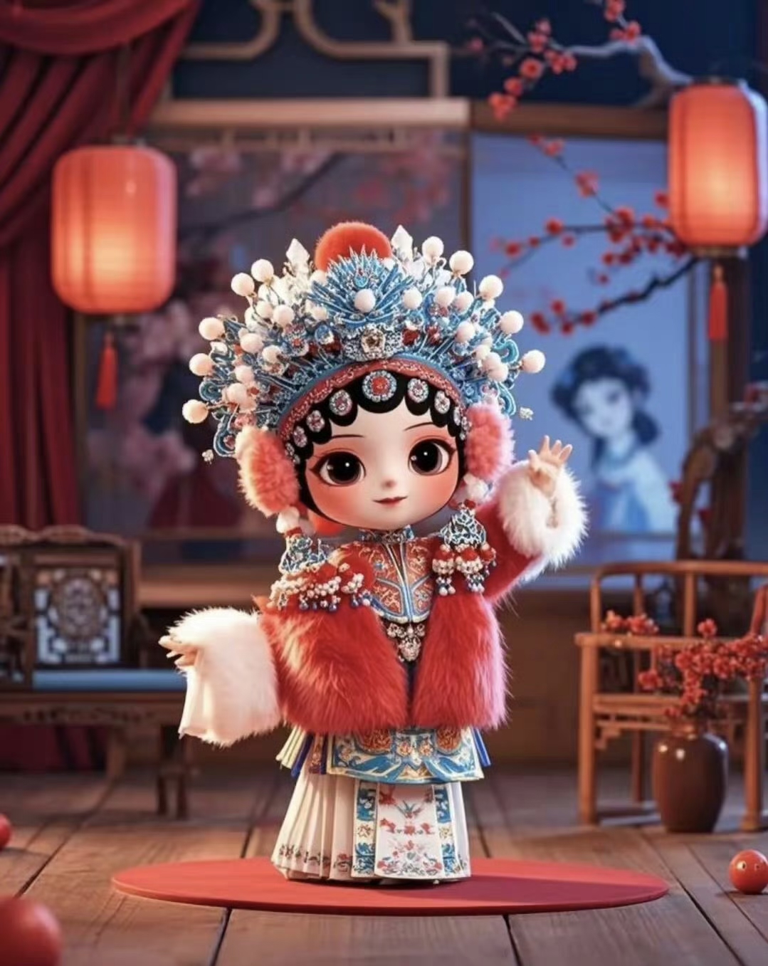 q版国潮戏曲京剧图