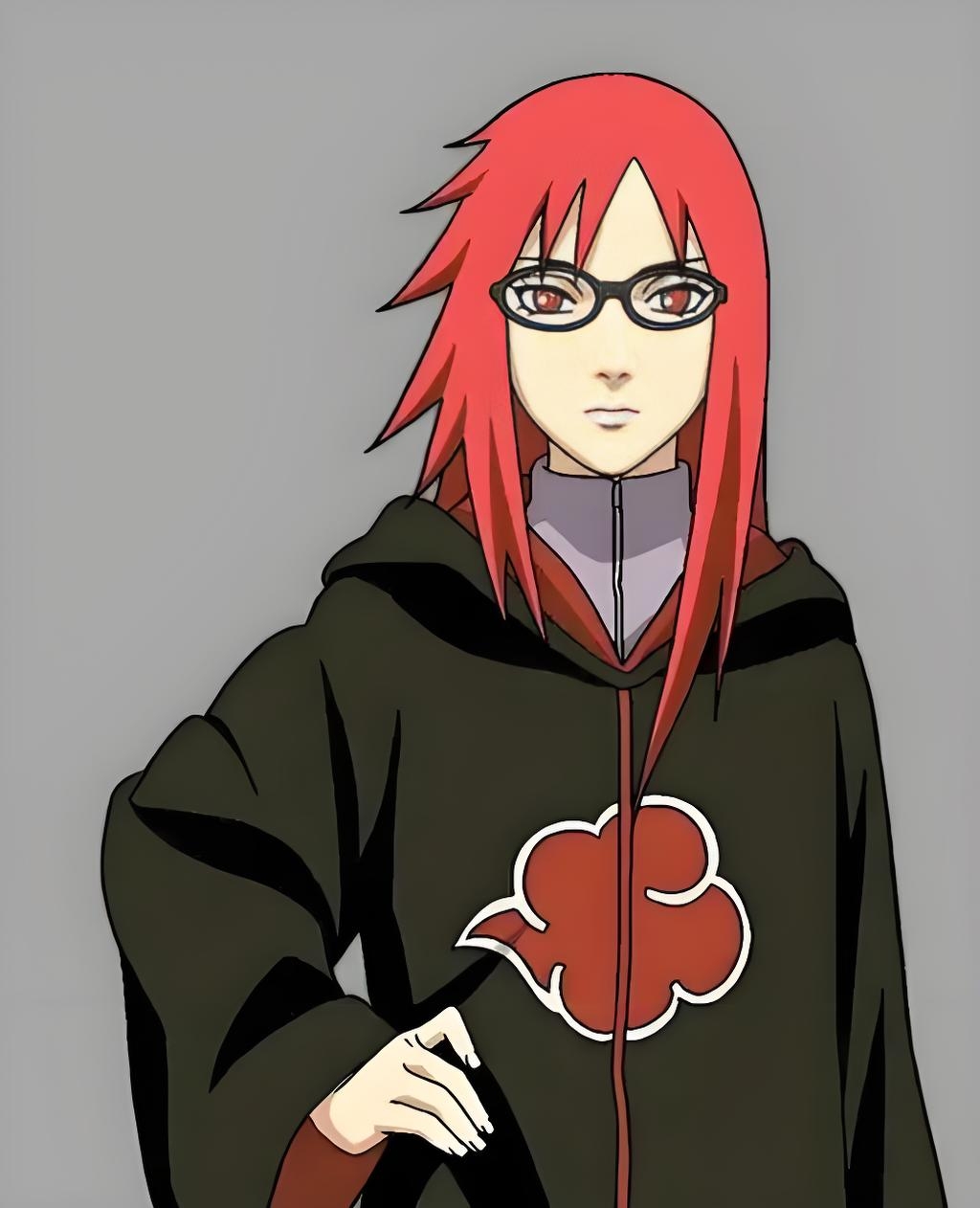 一个红头发红眼睛叫漩涡香磷的女人,一生钟情于佐助,可以通过咬自己来