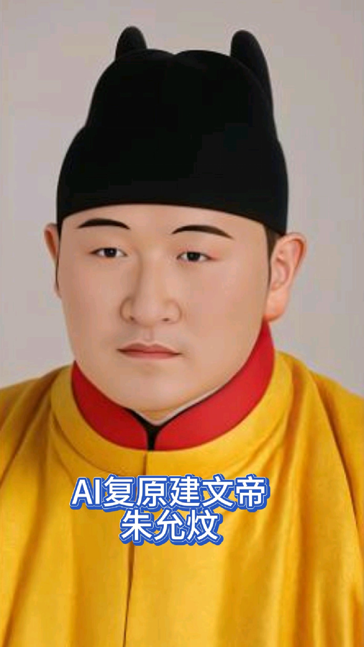 ai复原明朝皇帝建文帝朱允炆