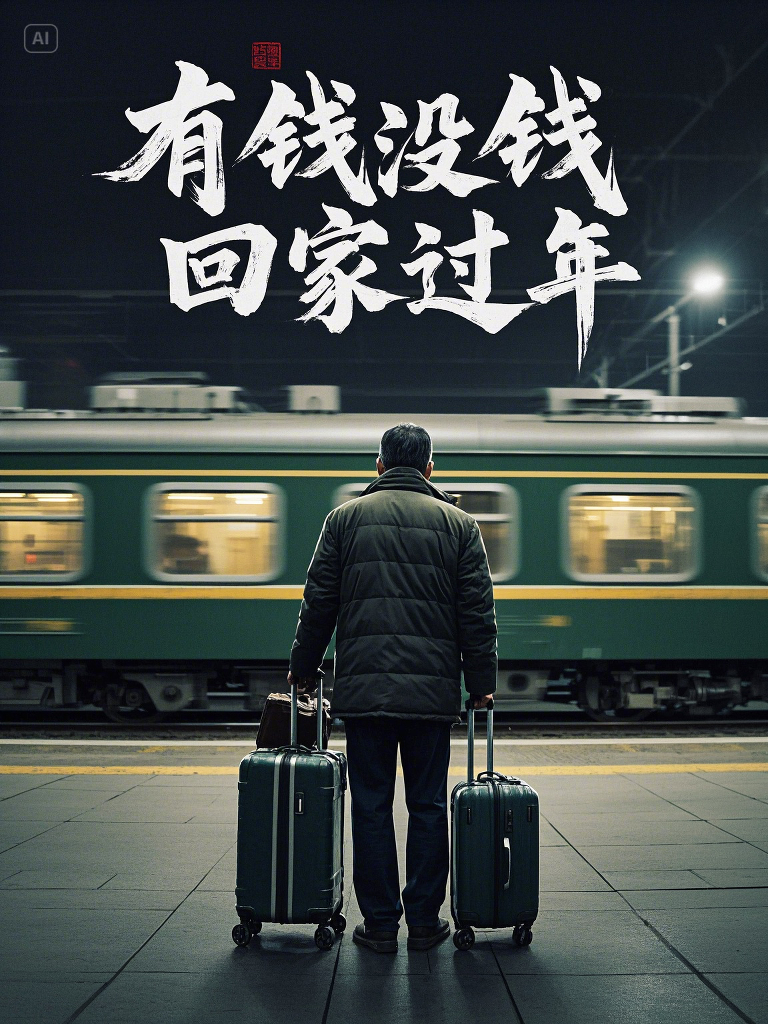 一位中年大叔在回家的火车上这样写道:我乘绿皮火车的车票是264元