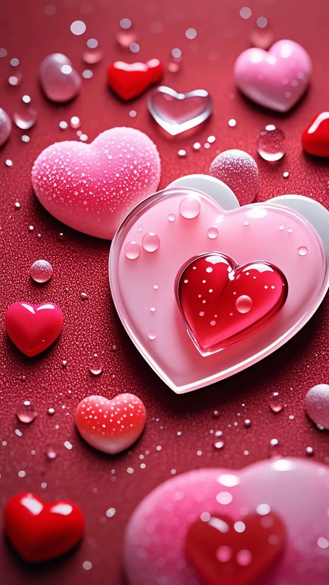 壁纸分享,满屏爱心,句句不提爱,全部充满爱～ #动态连更挑战