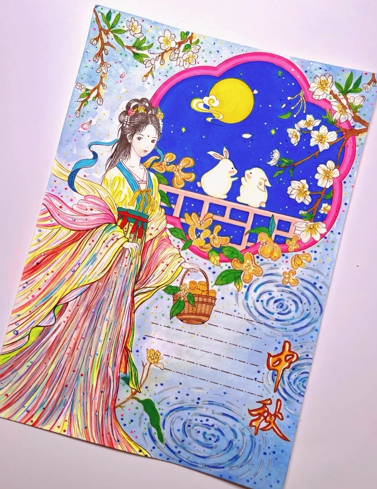 112张中秋节主题绘画素材,每幅都精美绝伦,创意满满!