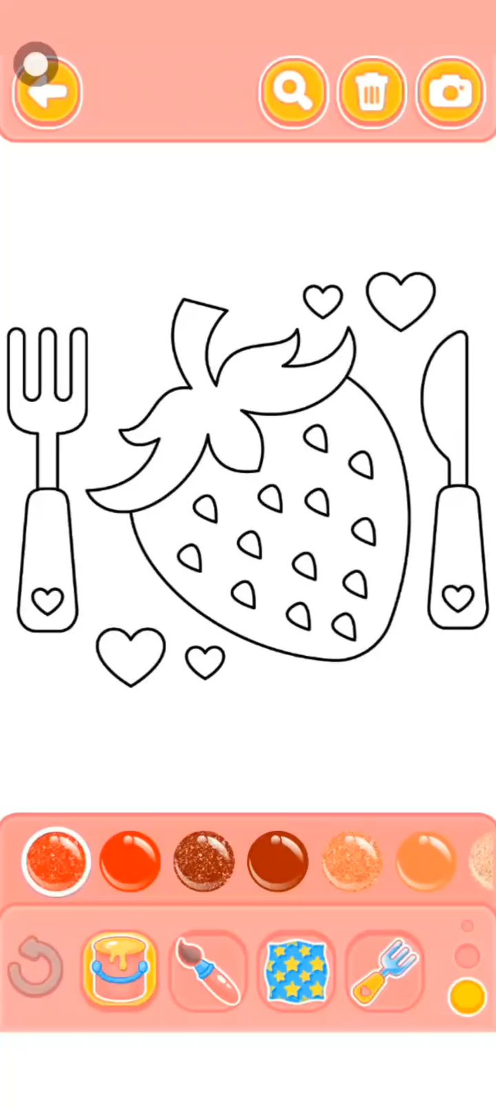 给草莓涂色益智游戏