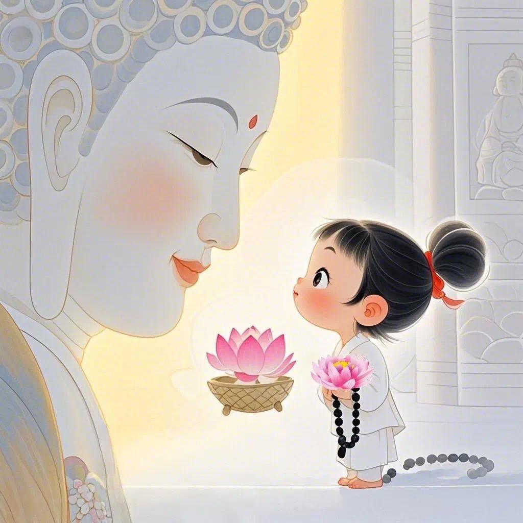 竟然遇到了菩萨!菩萨是大慈大悲的,他会保佑你的